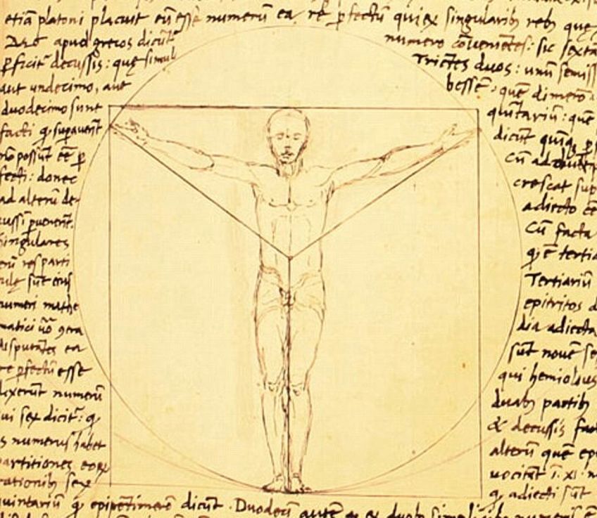 Giacomo Andrea's Vitruvian Man Measurements
