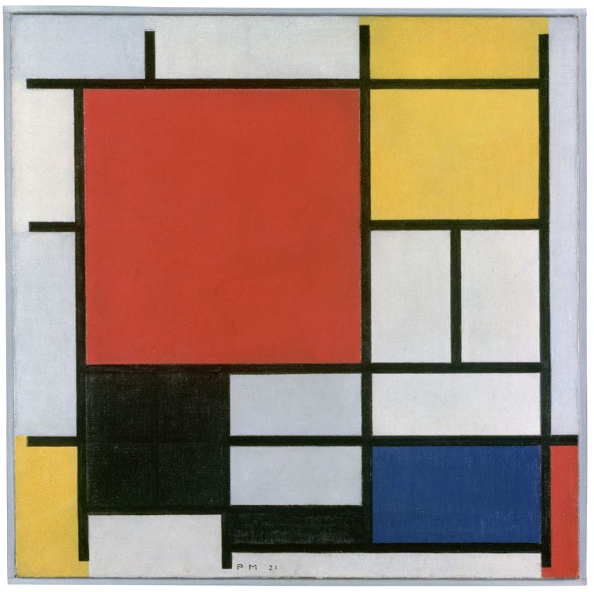 Piet Mondrian Muted Colors
