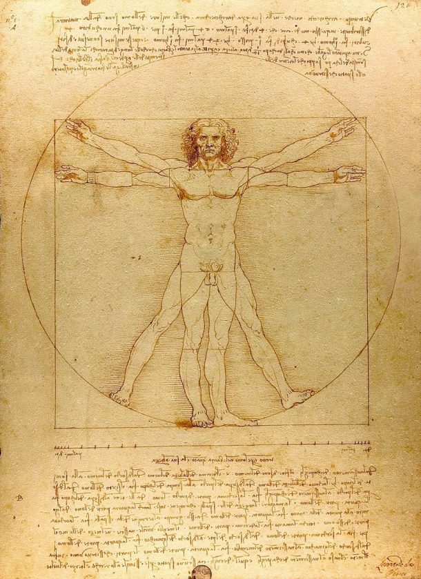 Leonardo Da Vinci Man in Circle Drawing Alexander Cathery
