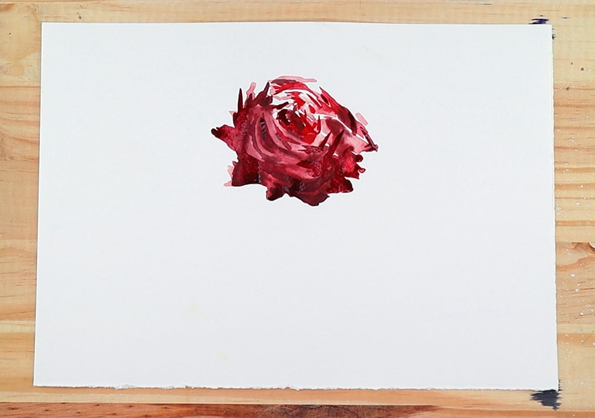 rose watercolor easy