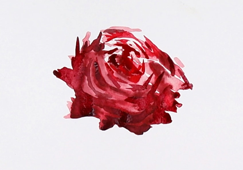 how to paint a rose 3d