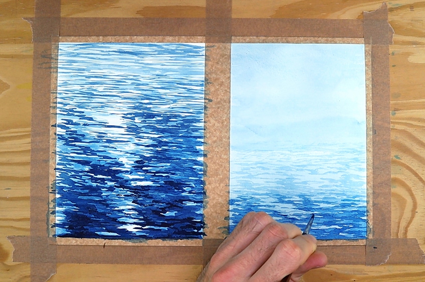 how to paint water ripples 8c