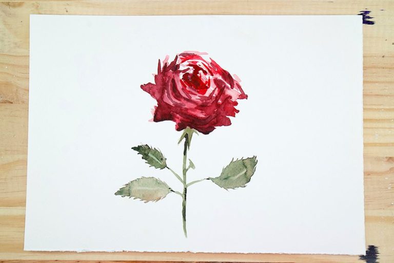 How to Paint Watercolor Roses – Easy Rose Watercolor Painting Tutorial