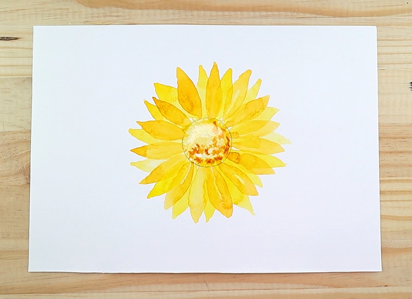 sunflower painting tutorial 4b
