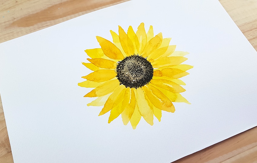 sunflower painting tutorial 5d