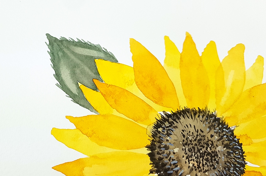 sunflower painting tutorial 7e