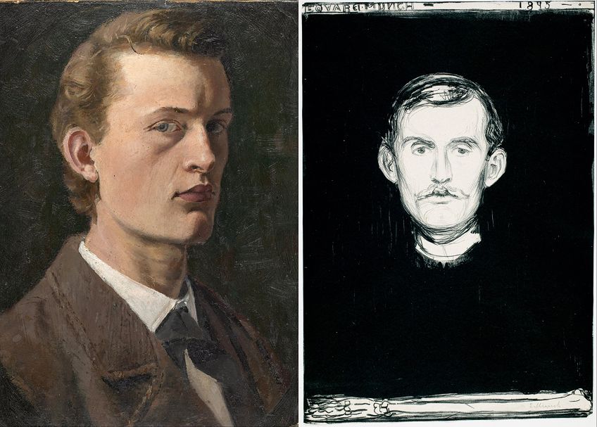 Edvard Munch Paintings of Himself