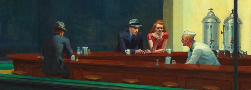 Figures in the Nighthawks Painting