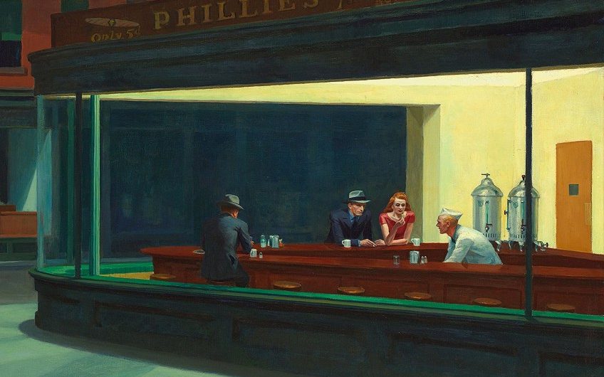 Nighthawks" Edward Hopper - Analyzing the Artists "Nighthawks