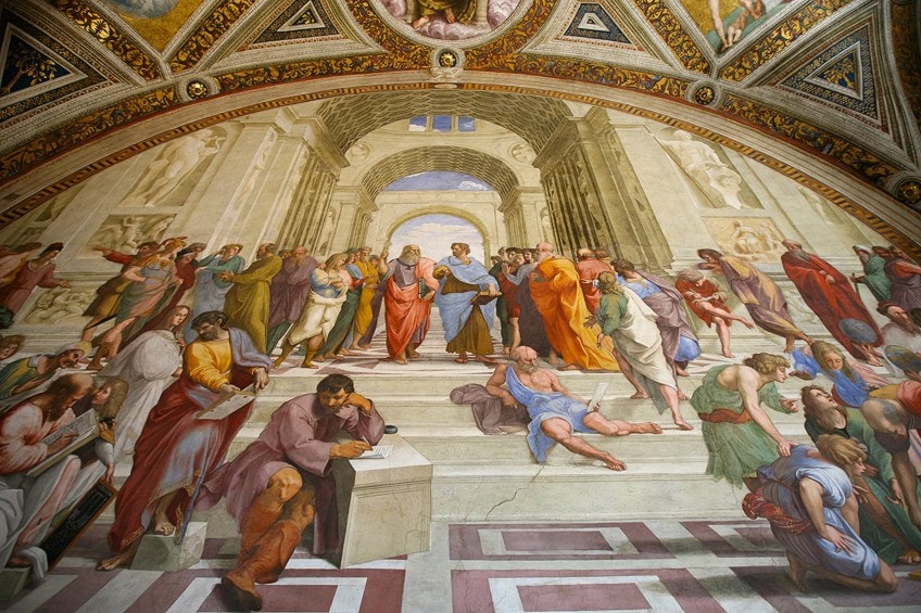 Perspective in The School of Athens Painting