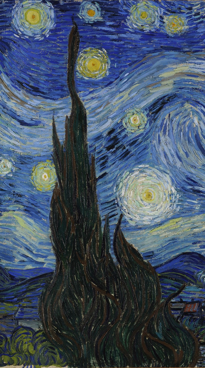 Starry Night Painting Detail