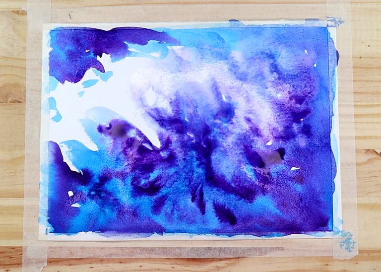 How to Paint a Watercolor Galaxy An Easy Watercolor Galaxy Tutorial
