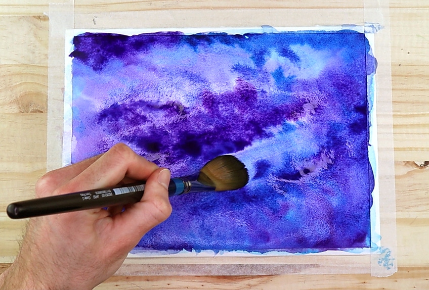 How to Paint a Watercolor Galaxy An Easy Watercolor Galaxy Tutorial