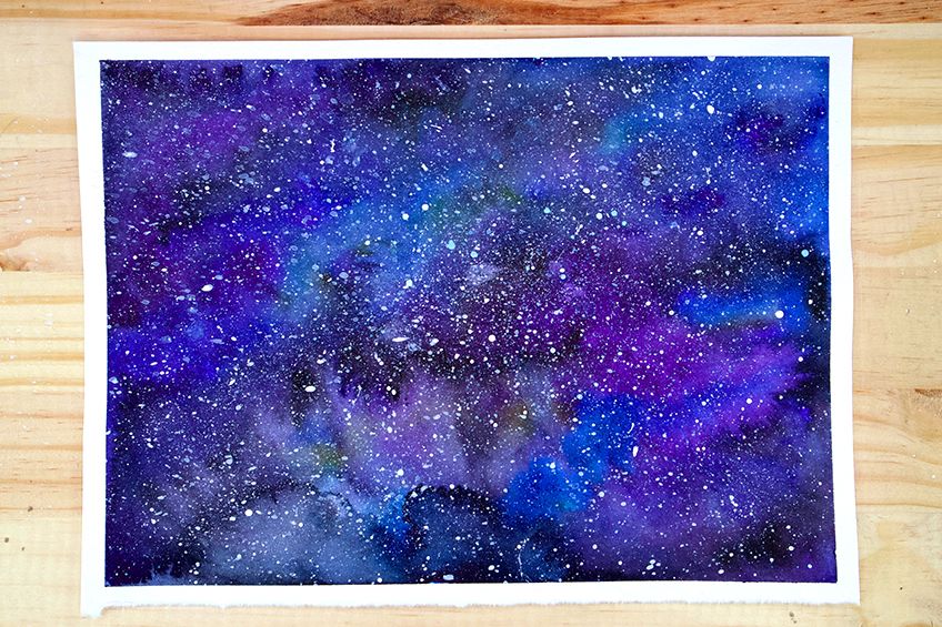 how to paint a watercolor galaxy
