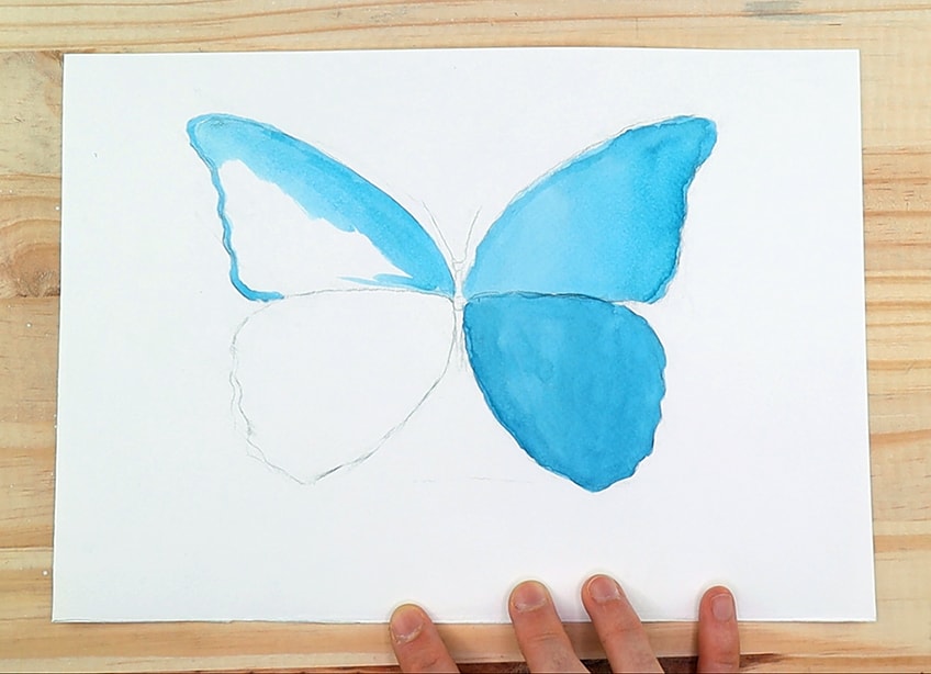 watercolor butterfly 2b