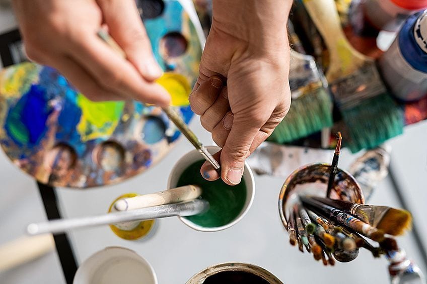 Cleaning Watercolor Paint Brushes