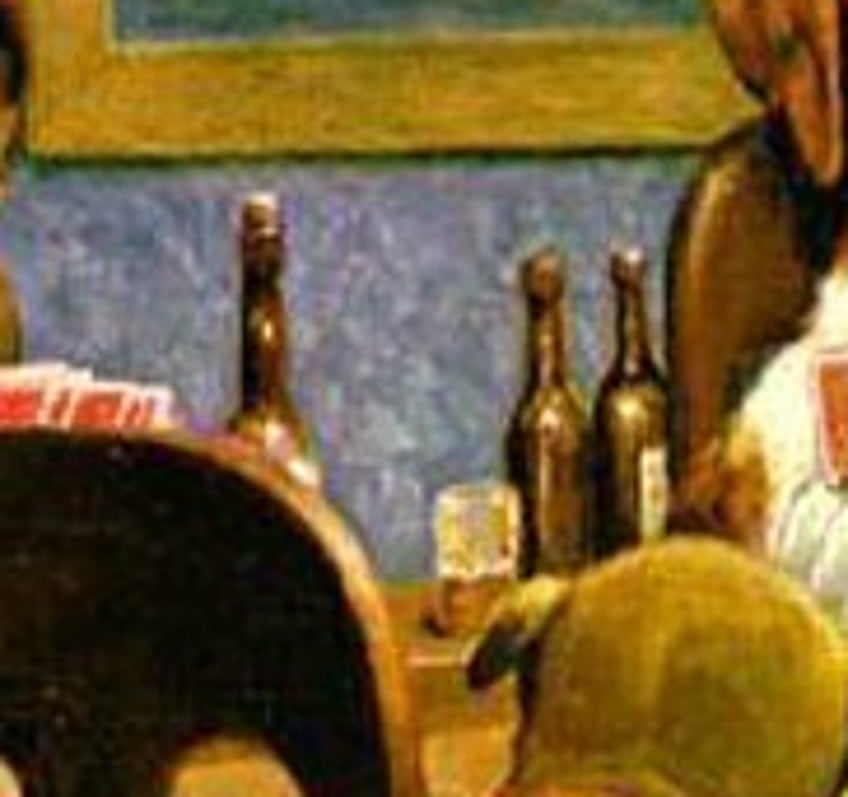 Detail of Dogs Playing Poker Painting