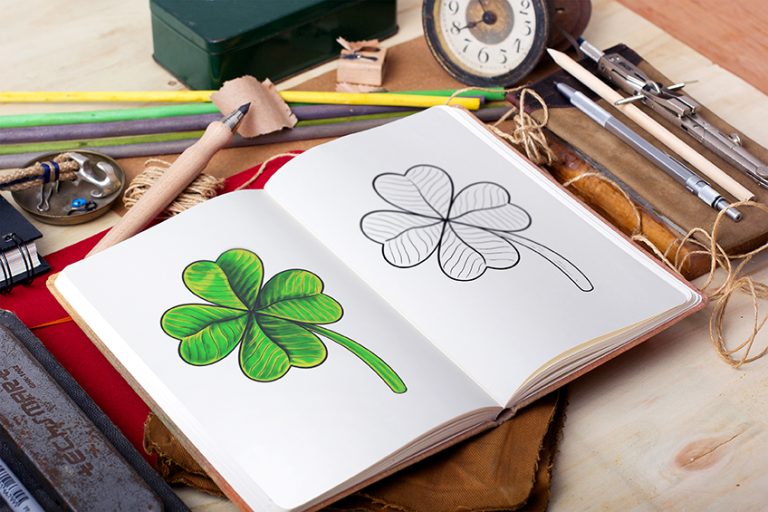 How to Draw a Four Leaf Clover – A Fun Shamrock Drawing Tutorial