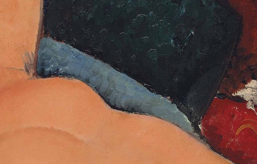 Reclining Woman Painting Detail