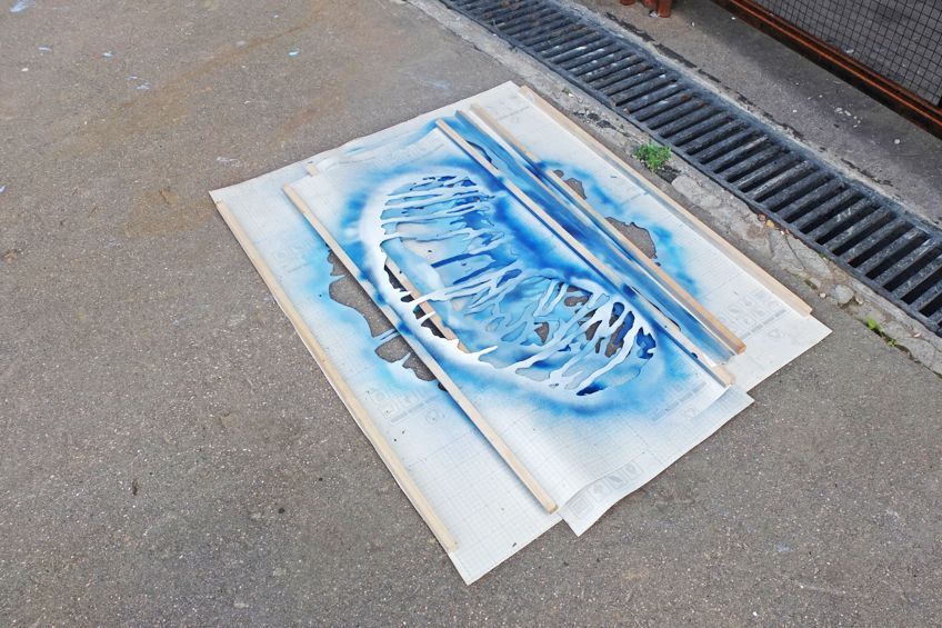 Spray Painting Canvas Stencils