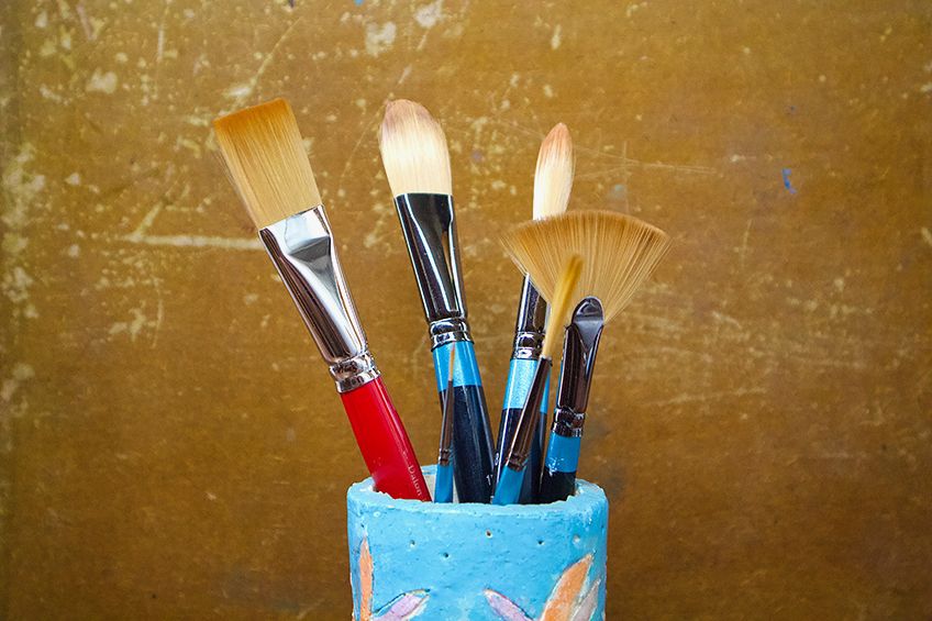 Storing Watercolor Paint Brushes