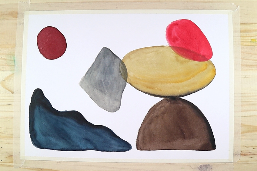 simple abstract watercolor paintings