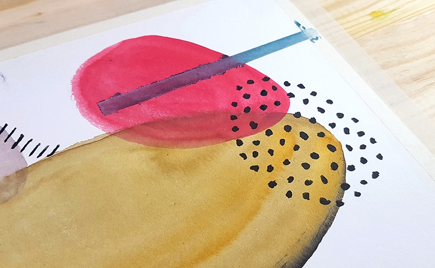 simple abstract watercolor paintings