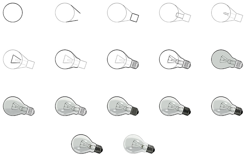 light bulb sketch