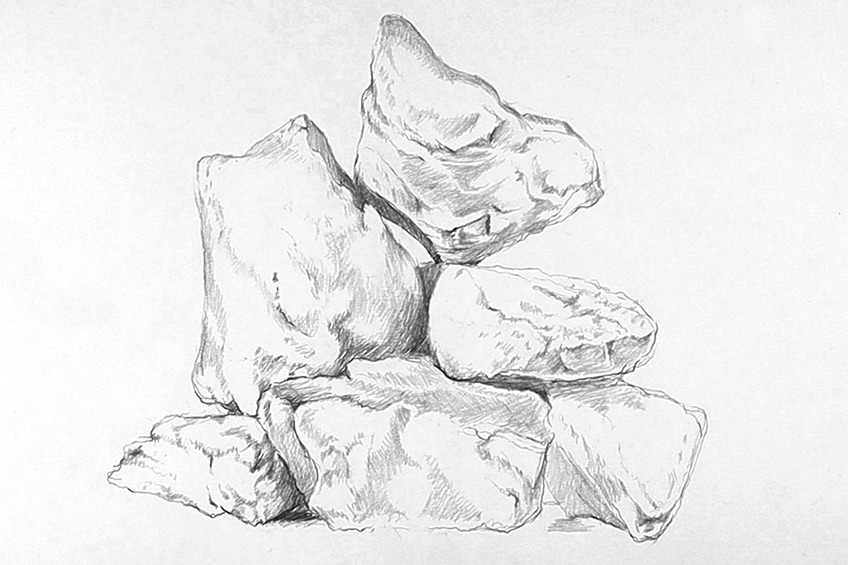 rock texture drawing