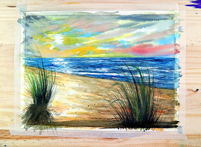 watercolor beach scene 25