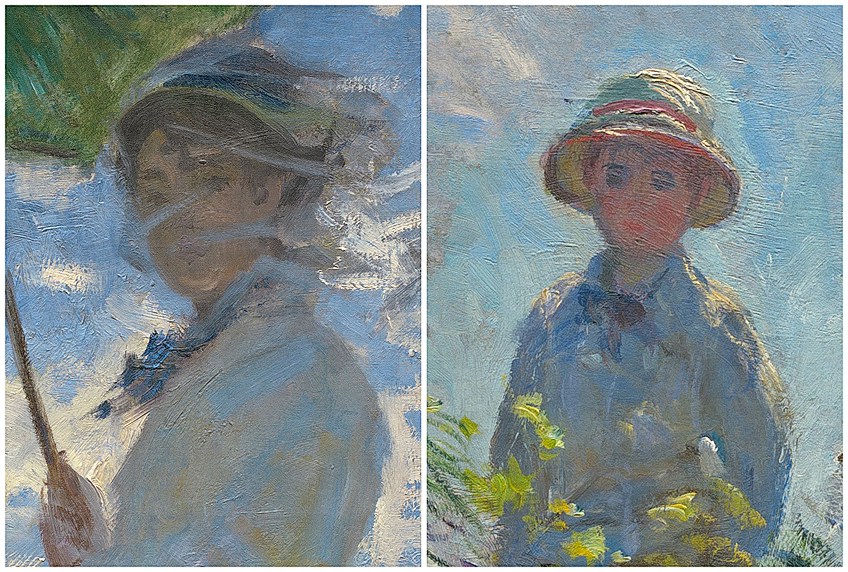Close-Up of Woman With a Parasol Painting