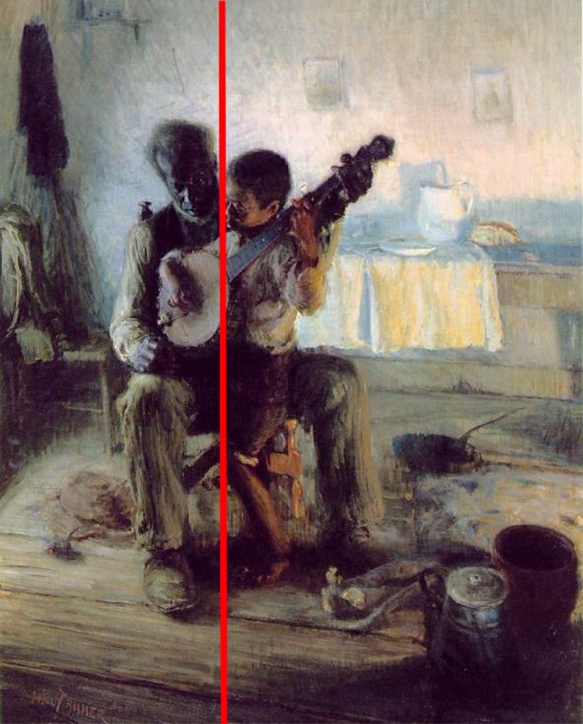 Color in The Banjo Lesson Painting