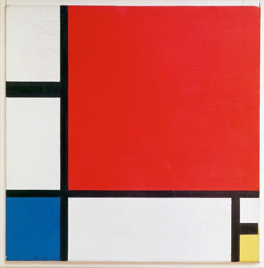 Composition with Red Blue and Yellow