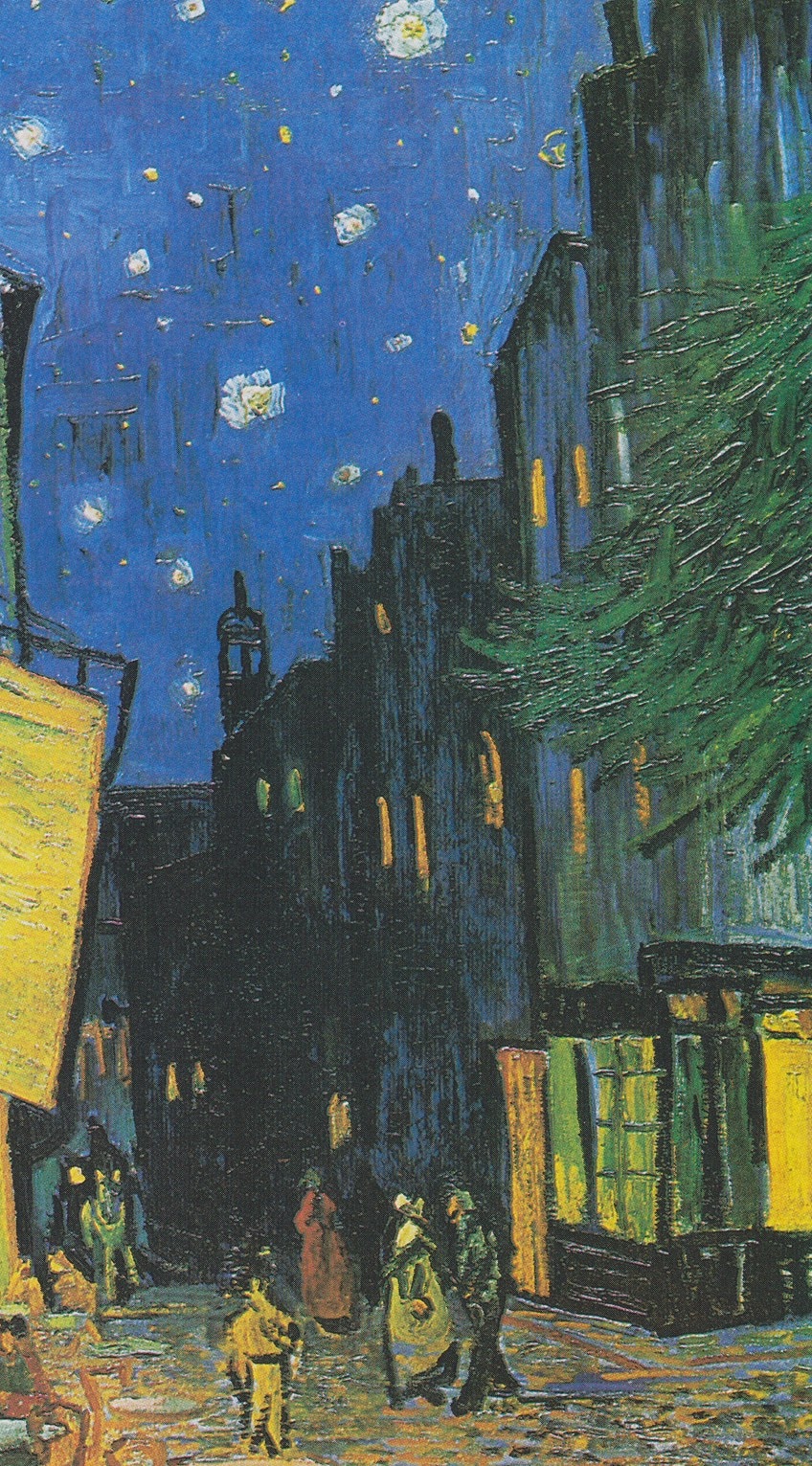 Detail of the Terrace at Night Painting