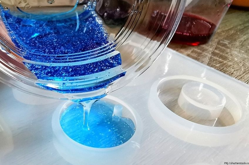 Pouring Epoxy Resin Artwork