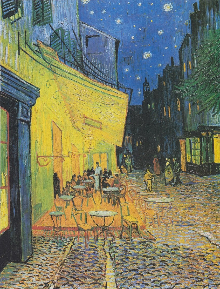 Terrace at Night Painting