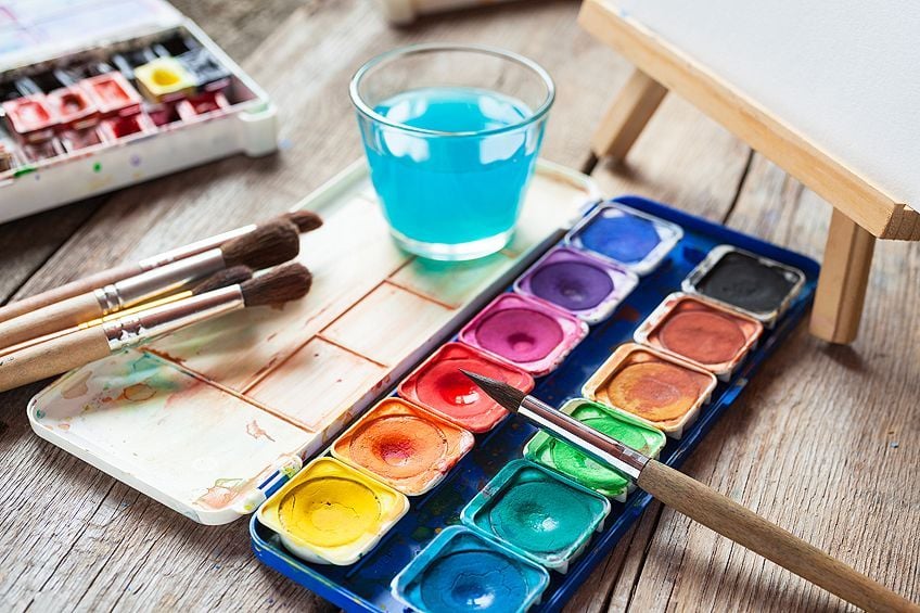 Watercolor Paints on Canvas Boards