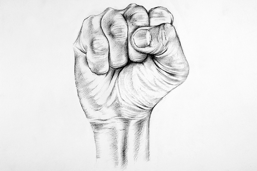 fist sketch