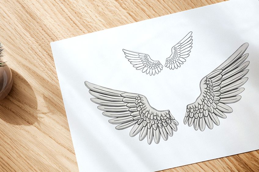 How to Draw Wings - Creating an Easy and Realistic Wings Sketch