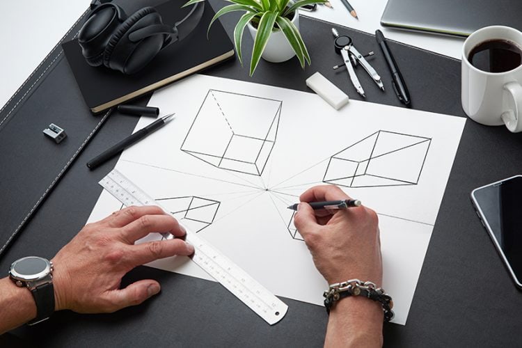 Sample Draw Method Perspective Drawing - Methods for Creating Illusions of Depth