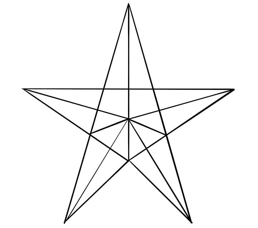 5 point star drawing