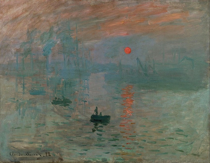 Claude Monet Sunrise Painting