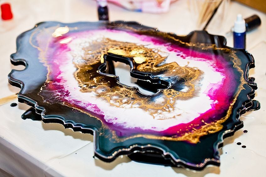 resin with paint