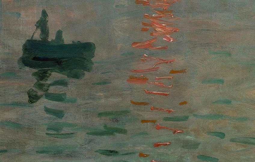 Monet Sunrise Painting Detail