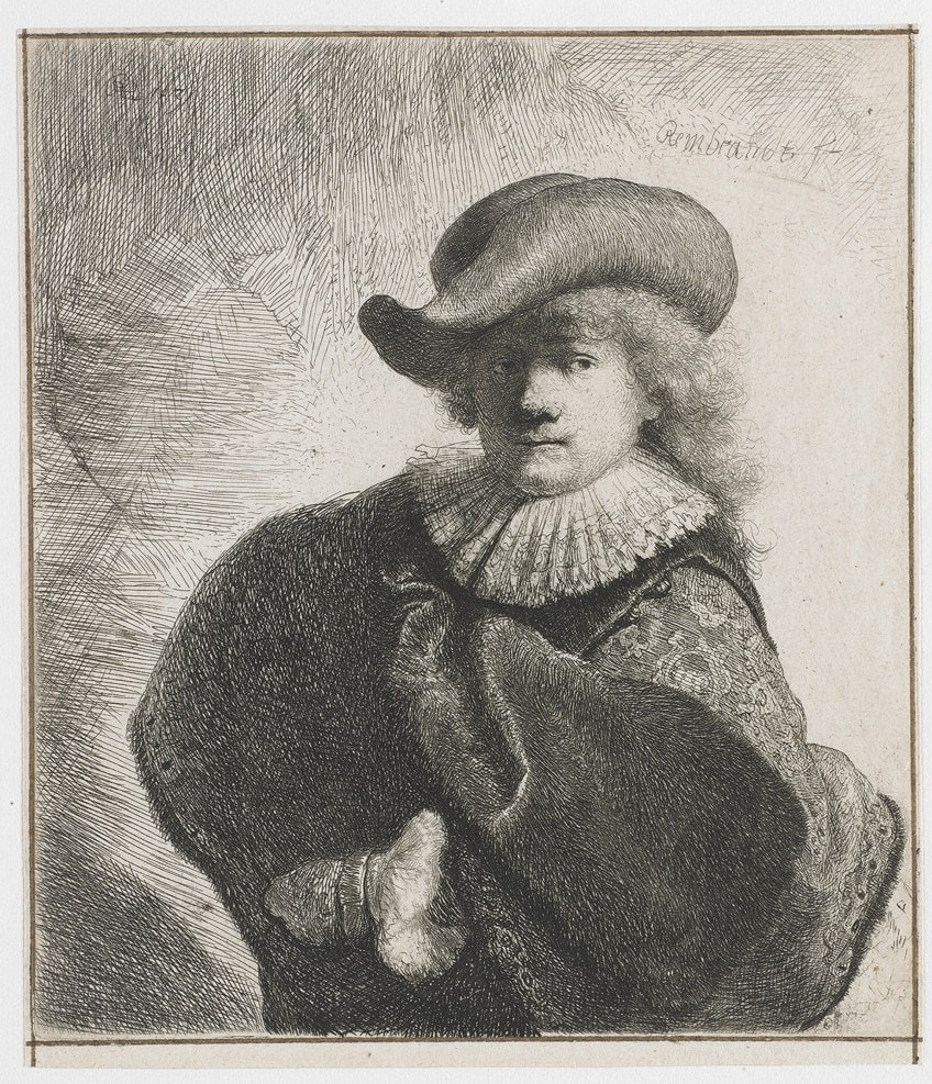 Rembrandt Self-Portrait Etching