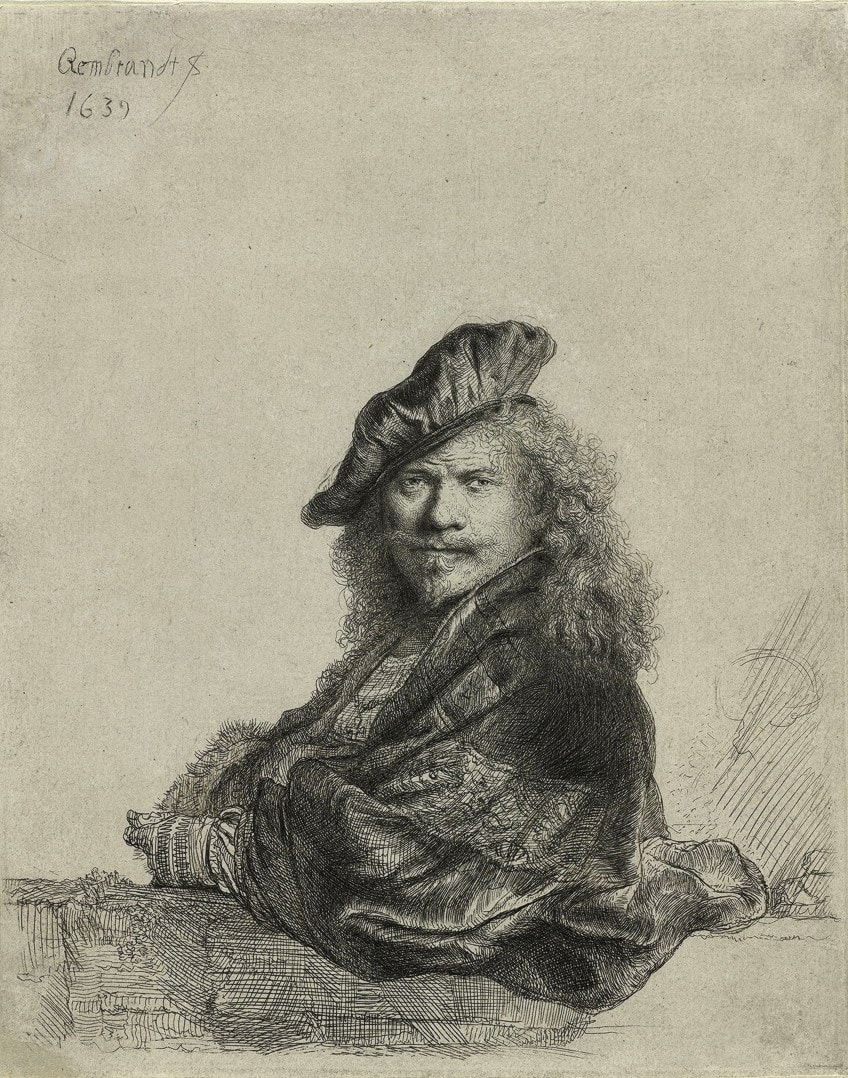 Rembrandt Self-Portrait Sketch