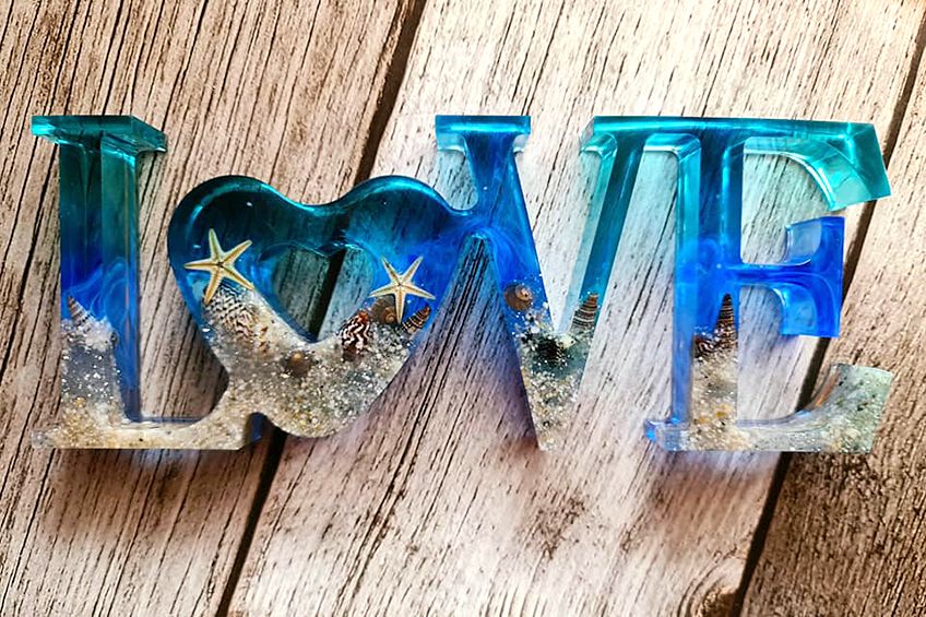 Resin Art Letters