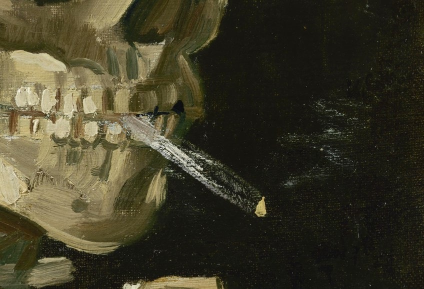 Van Gogh Skull Painting Detail
