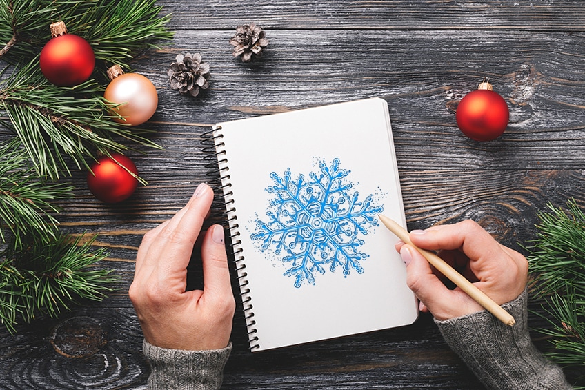 Winter Snowflake Isolated White Background Celebration Decor Vector  Illustration Stock Vector by ©Art_Kiki 537781618