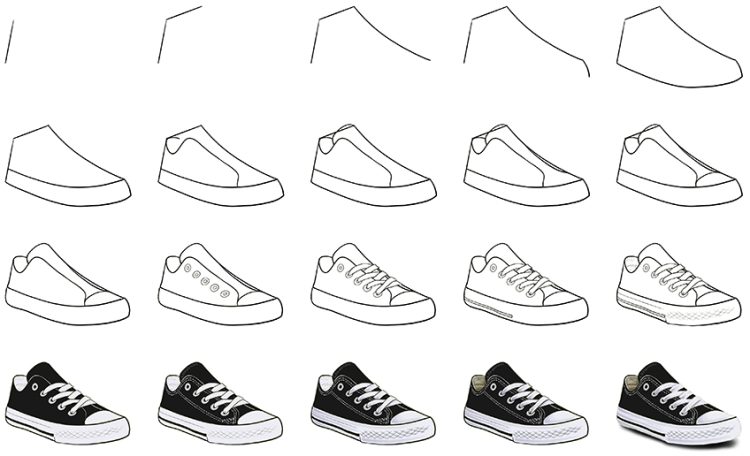 How to Draw Shoes - Step-by-Step Sneaker Drawing Guide